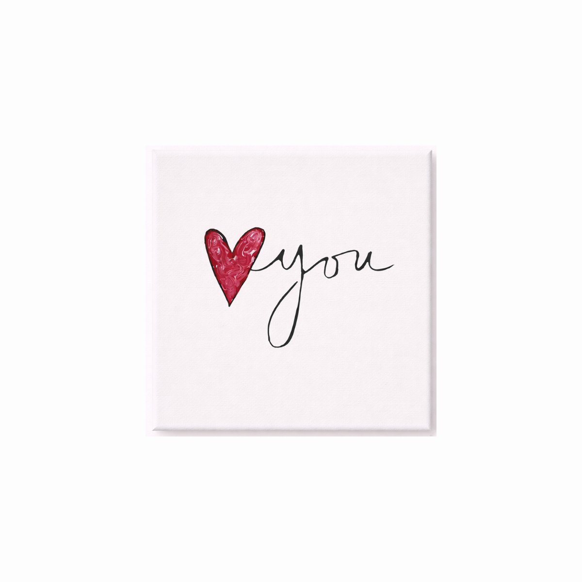 Minimalist Heart Typography Wall Art