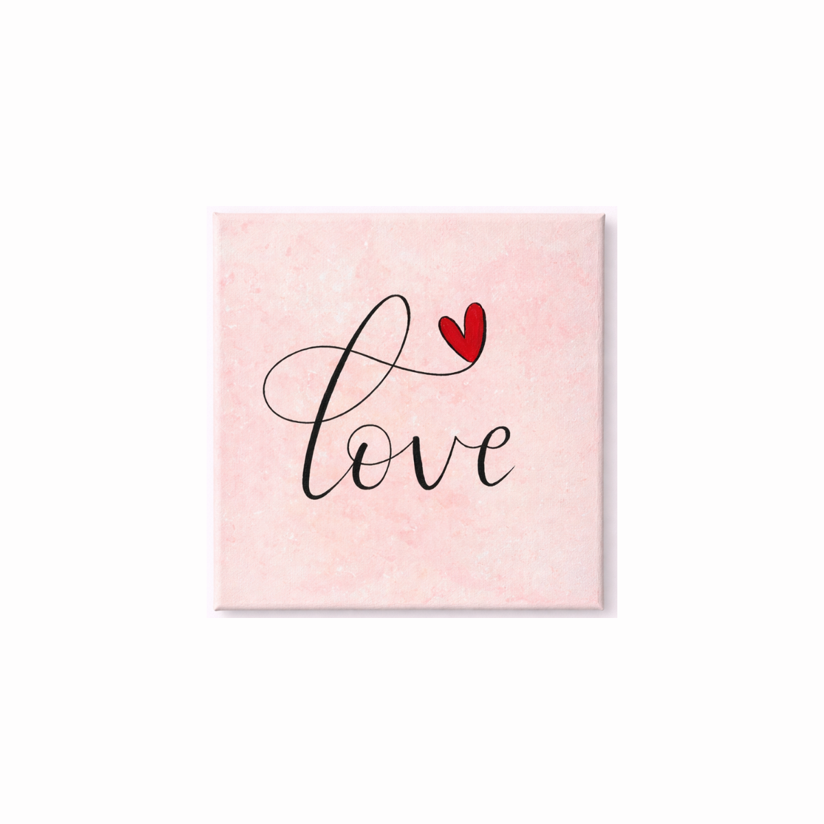 A soft typographic composition where elegant script and a delicate heart rest against a blush-toned textured ground.