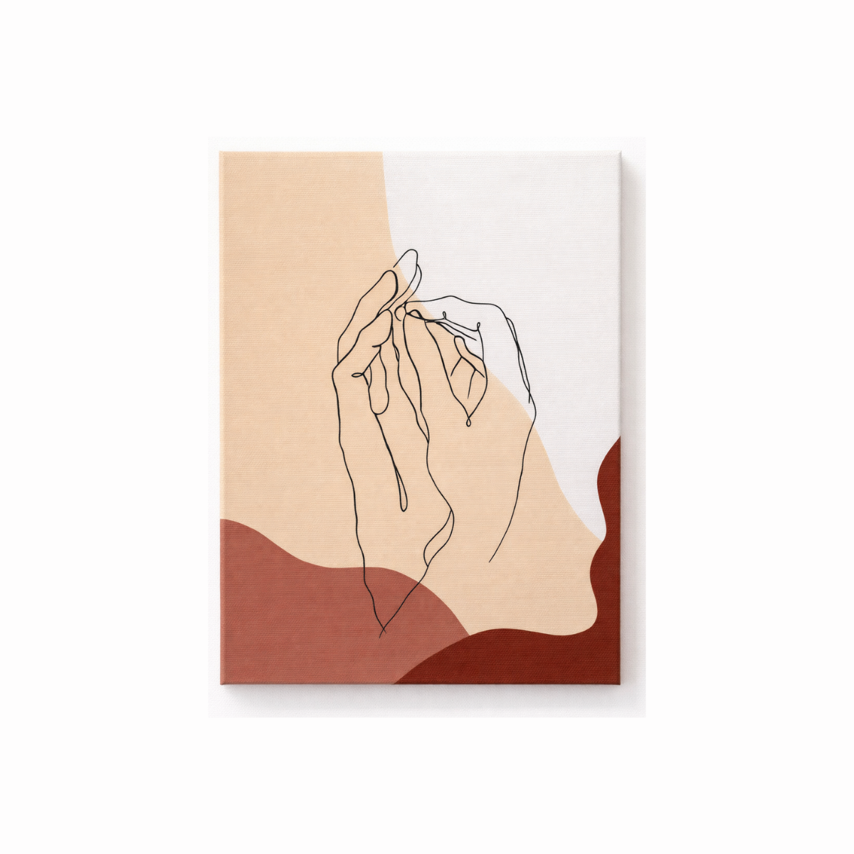 Minimalist Hand Line Art Painting