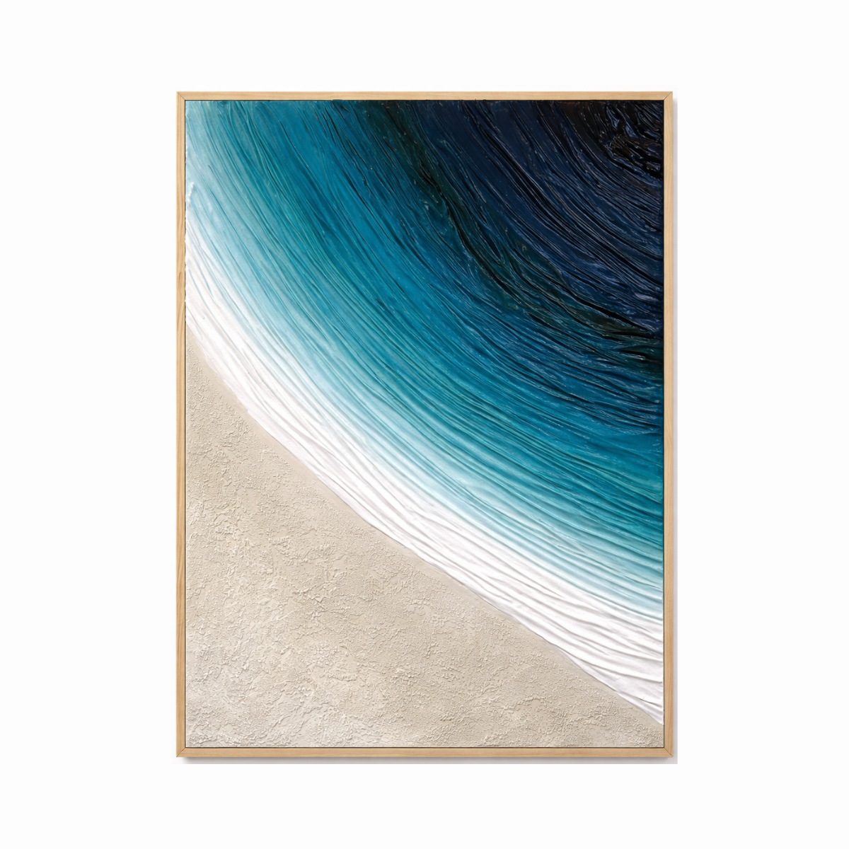 Textured Ocean Wave Abstract Painting