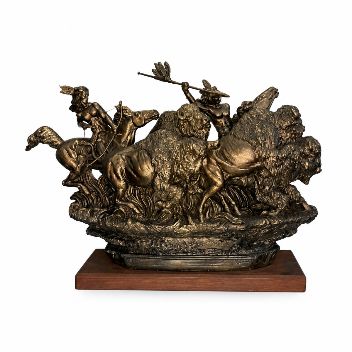Buffalo Hunt Sculpture