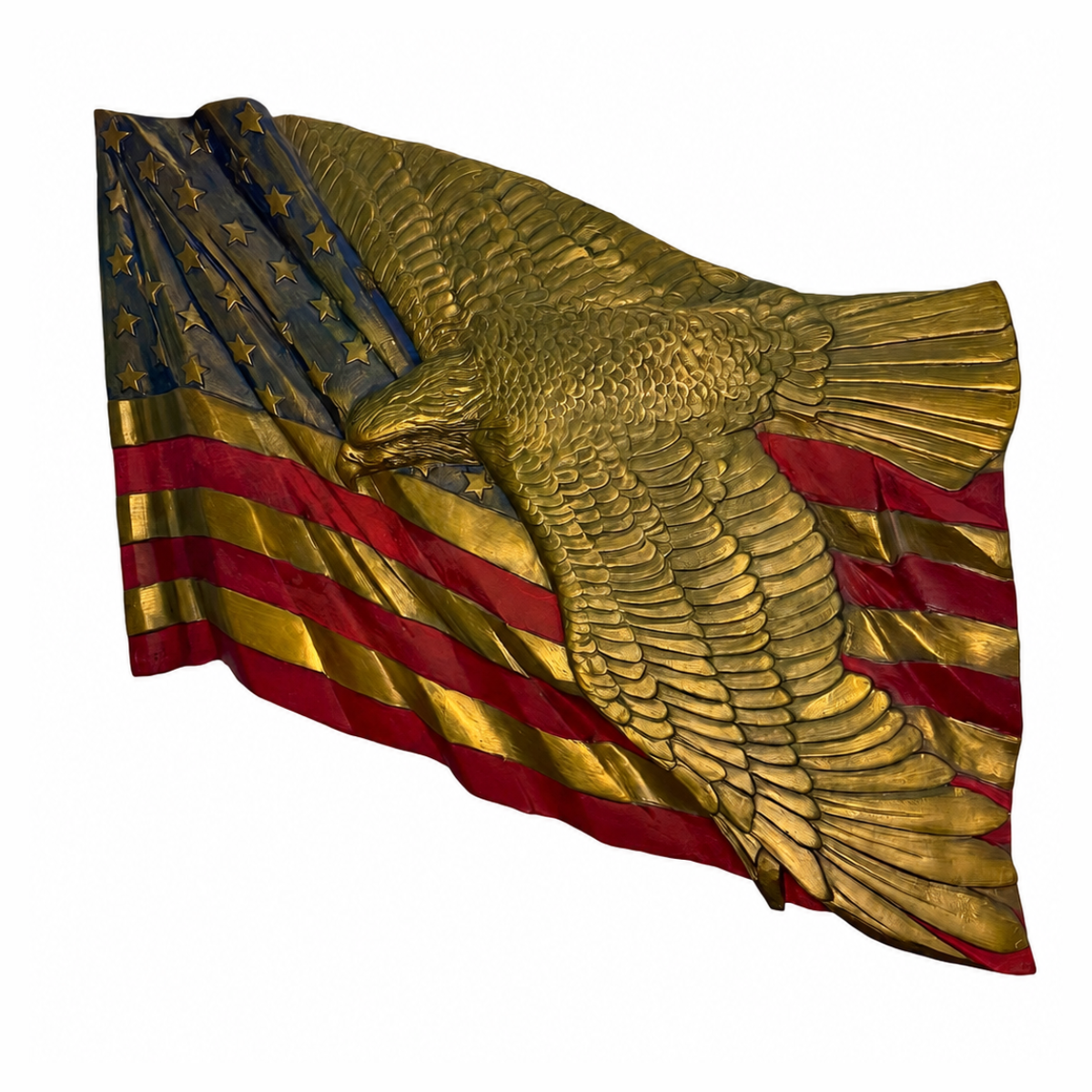 American Flag and Eagle Emblem Relief