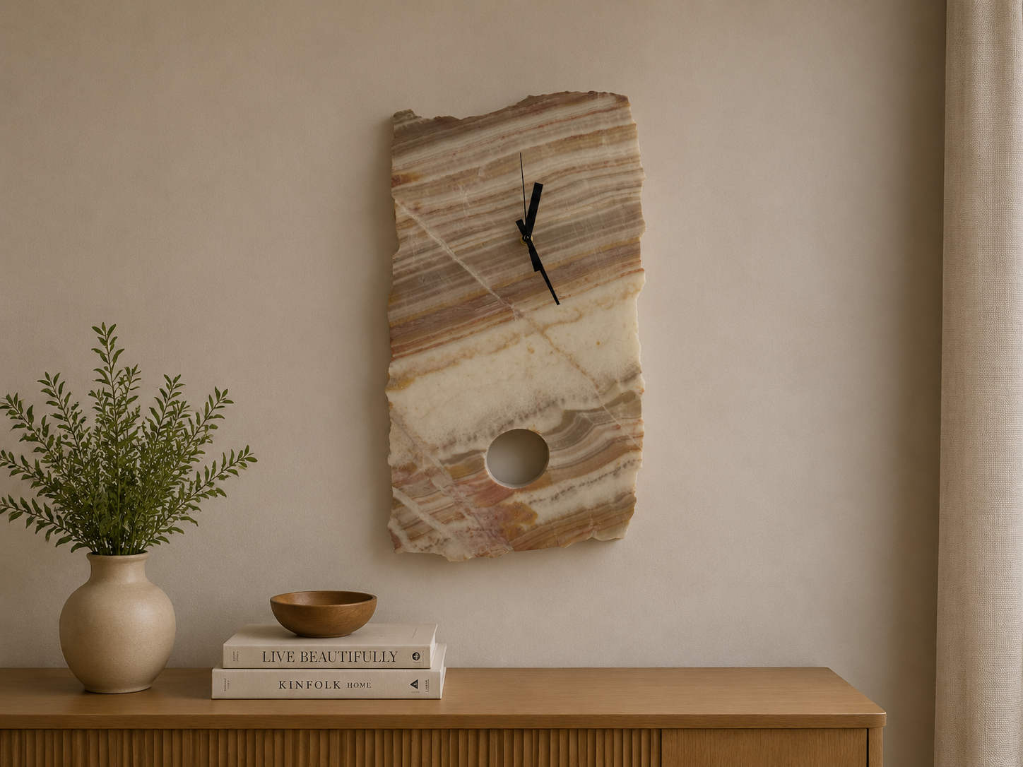 Travertine Clock