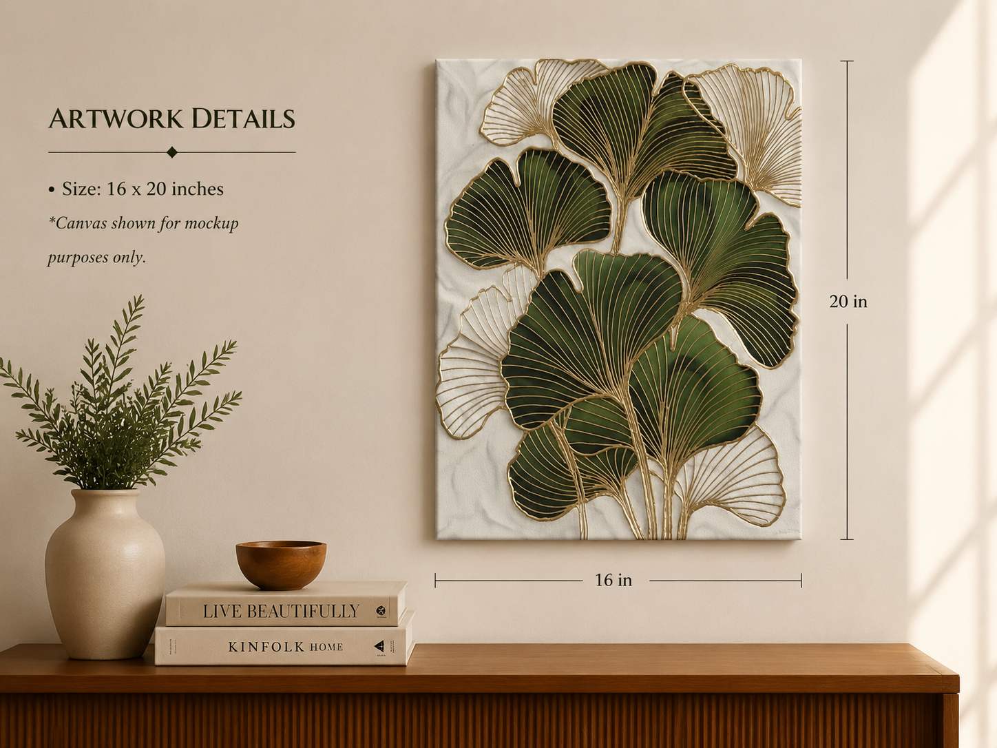 Golden Ginkgo Serenade (Emerald Ginkgo Leaves)