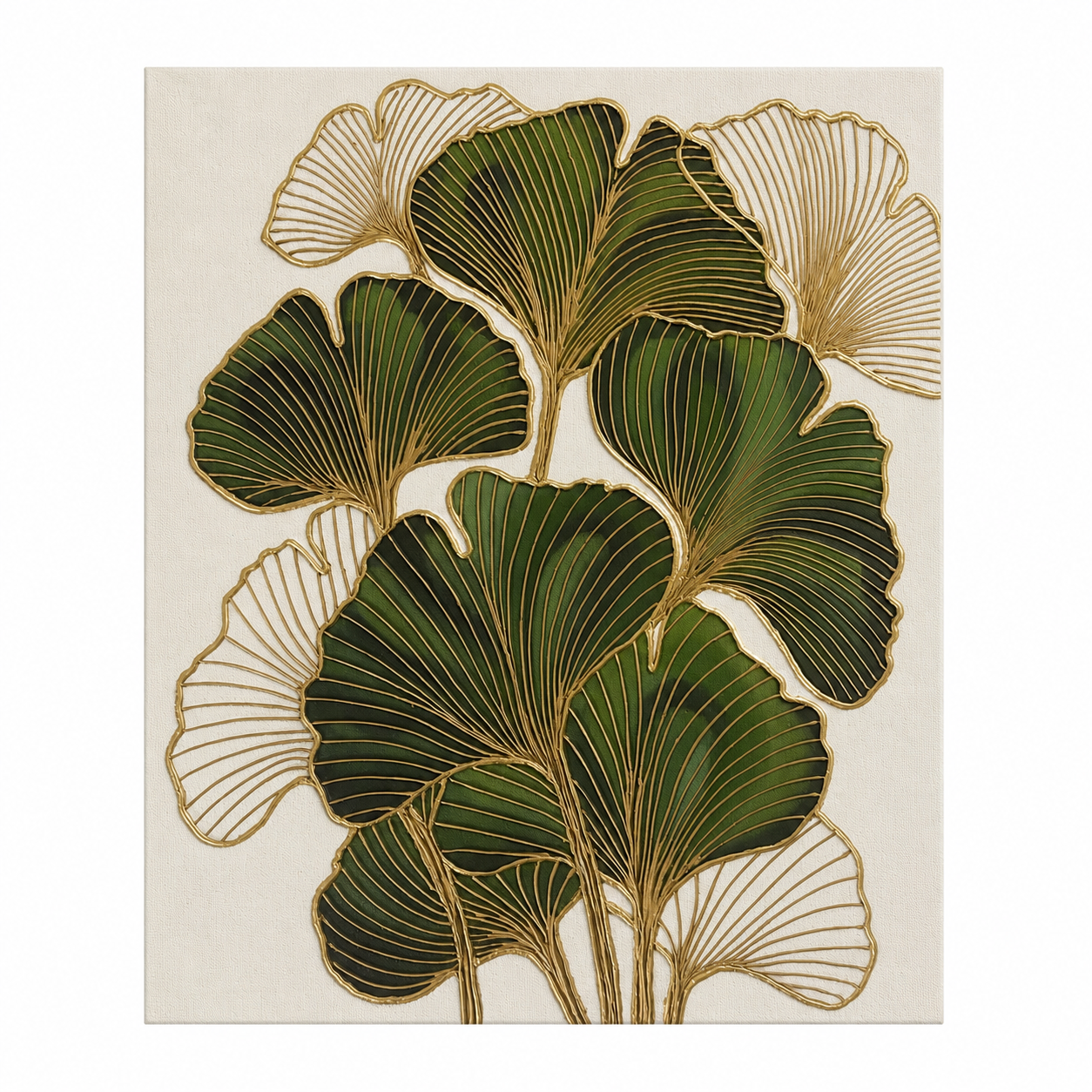 Golden Ginkgo Serenade (Emerald Ginkgo Leaves)